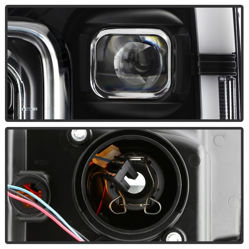 Spyder 17-18 Ford F250/F350/F450 Halogen Model Only -White Light Bar- Black- PRO-YD-FS17HALSI-BK SPYDER