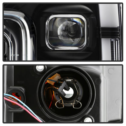 Spyder 17-18 Ford F250/F350/F450 Halogen Model Only -White Light Bar- Black- PRO-YD-FS17HALSI-BK SPYDER