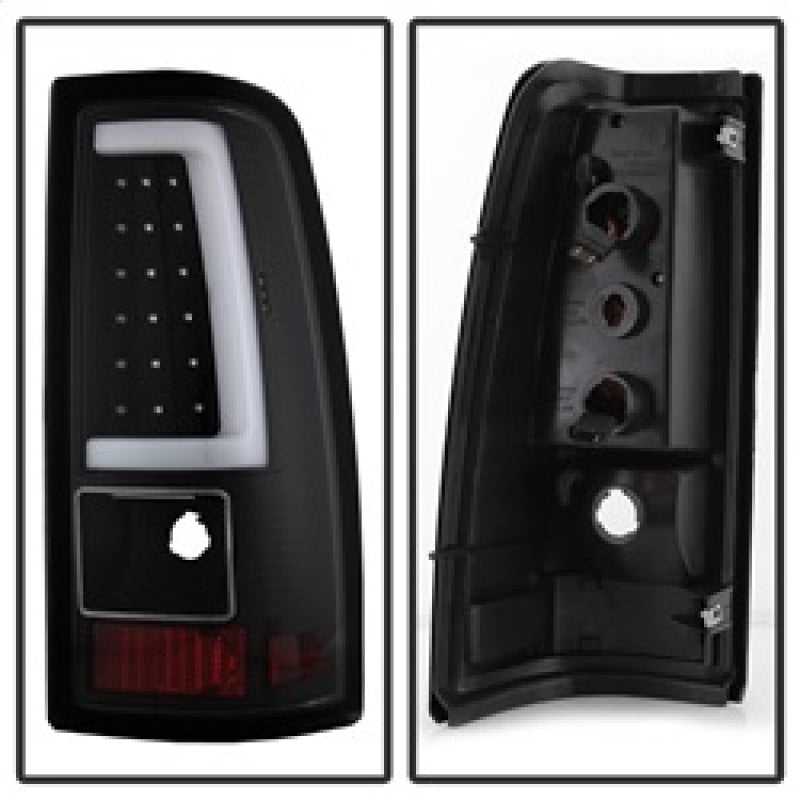 xTune Chevy Silverado 1500/2500/3500 99-02 / Version 3 Tail Lights Black ALT-ON-CS99V3-LBLED-BK SPYDER