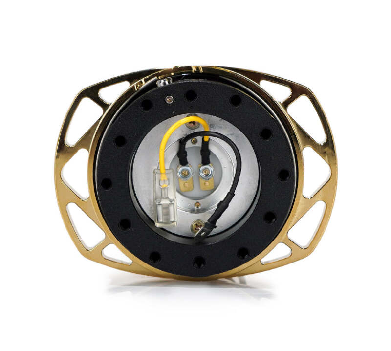 NRG Quick Release Kit Gen 257 - Black Body / Chrome Gold Cutout Ring - SRK-257BK-CG