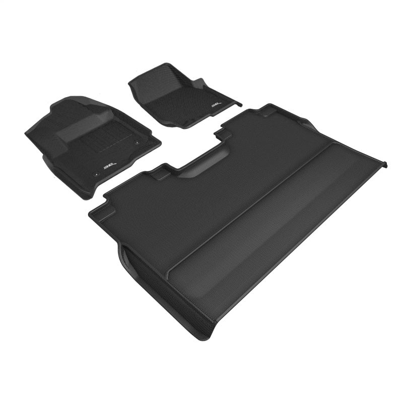 3D MAXpider KAGU 1st & 2nd Row Floor Mats for F-250 / F-350 / F-450 Crew Cab 2017-2026