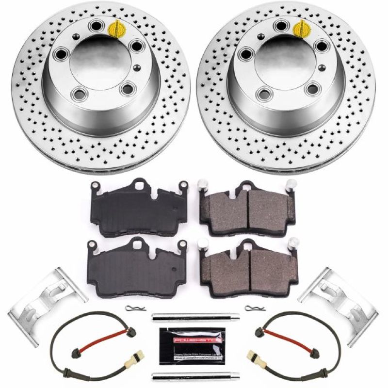 Power Stop 05-12 Porsche Boxster Rear Z23 Evolution Sport Coated Brake Kit PowerStop