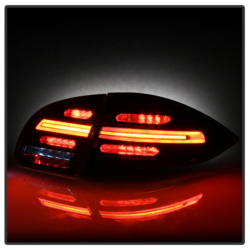 Spyder Porsche Cayenne 958 11-14 LED Tail Lights - Sequential Signal - Red Smoke SPYDER