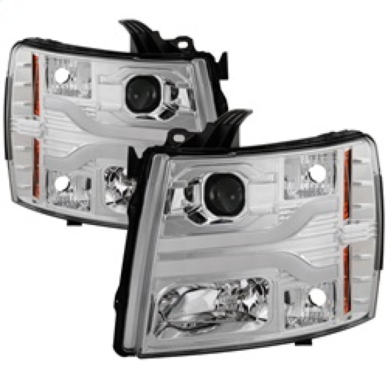 Spyder Chevy Silverado 1500 07-13 Version 3 Projector Headlights - Chrome PRO-YD-CS07V3-LBDRL-C SPYDER