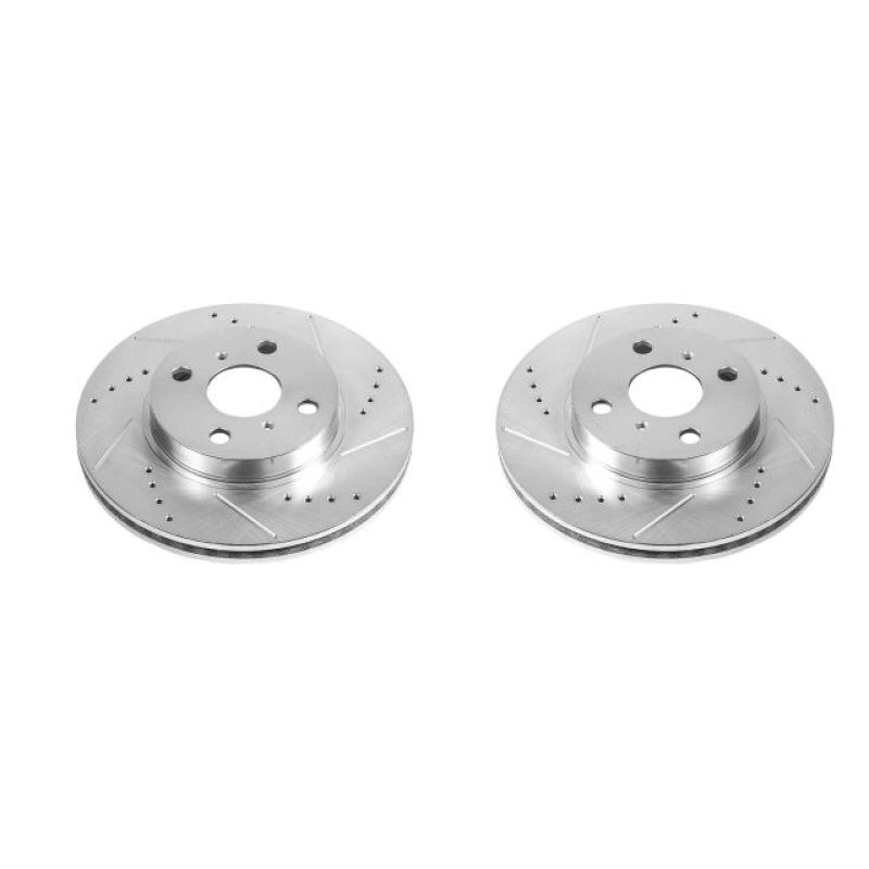 Power Stop 2013 Scion iQ Front Evolution Drilled & Slotted Rotors - Pair PowerStop