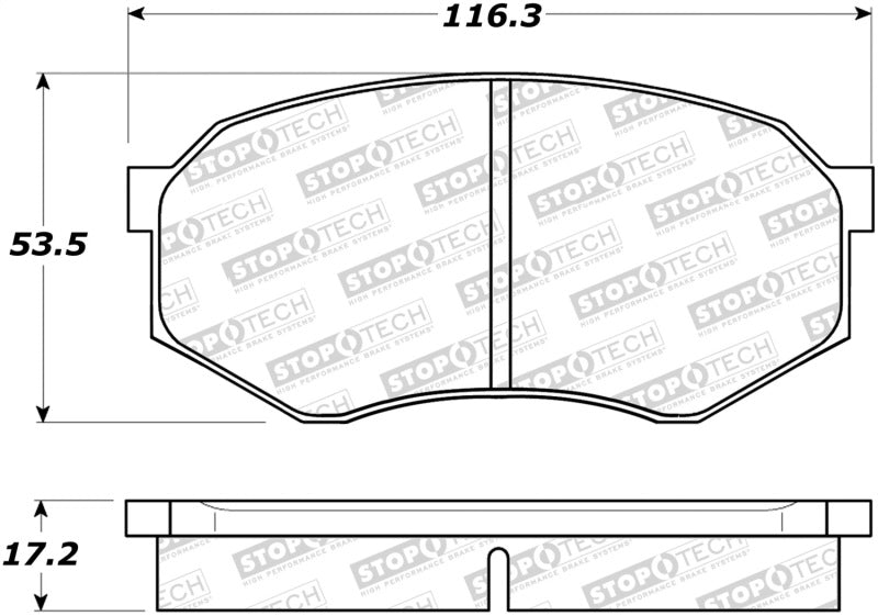 StopTech Premium Ceramic Brake Pads - 308.04330 Stoptech