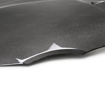 Seibon TSII-style double sided carbon fiber hood for 2020-2023 Toyota Supra - HD20TYSUP-TSII-DS