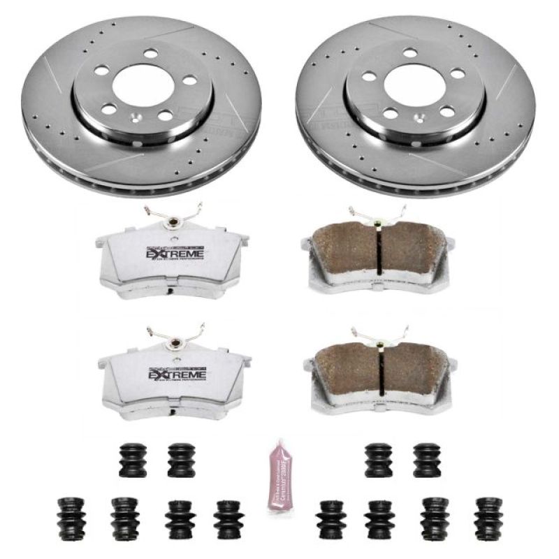 Power Stop 00-06 Audi TT Quattro Rear Z26 Street Warrior Brake Kit PowerStop