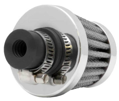 K&N 2in Base OD x .375in Flange ID x 1.75in H Rubber Base Crankcase Vent Filter - White K&N Engineering