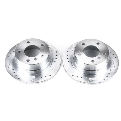 Power Stop 95-99 BMW 318ti Rear Evolution Drilled & Slotted Rotors - Pair PowerStop