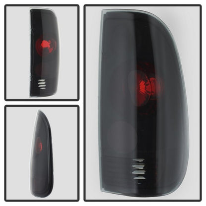Spyder Ford F150 Styleside 97-03/F250/350/450/550 Euro Style Tail Lights Blk Smke ALT-YD-FF15097-BSM SPYDER