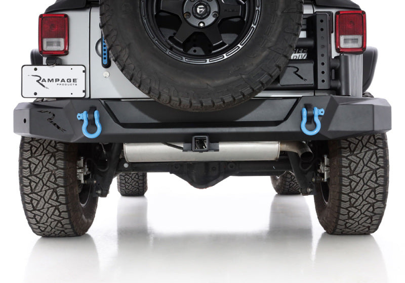 Rampage 07-18 Jeep Wrangler JK (Incl. Unlimited) Trailguard Rear Bumper - Black Rampage