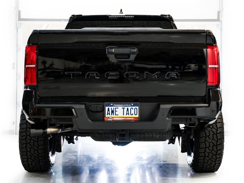 AWE Exhaust for 4th Gen Toyota Tacoma Dual Diamond Black Tips AWE Tuning