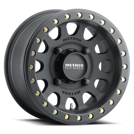 Method MR401 UTV Beadlock 15x7 5+2/+38mm Offset 4x156 132mm CB Matte Black w/BH-H24100 Wheel Method Wheels