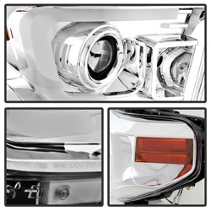 Spyder Toyota Tundra 2014-2016 Projector Headlights Light Bar DRL Chrome PRO-YD-TTU14-DRL-C SPYDER