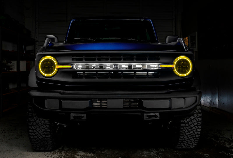 Oracle 21-22 Ford Bronco Headlight Halo Kit w/DRL Bar - Base Headlights ColorSHIFT -w/RF Controller ORACLE Lighting