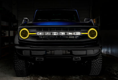 Oracle 21-22 Ford Bronco Headlight Halo Kit w/DRL Bar - Base Headlights ColorSHIFT -w/RF Controller ORACLE Lighting