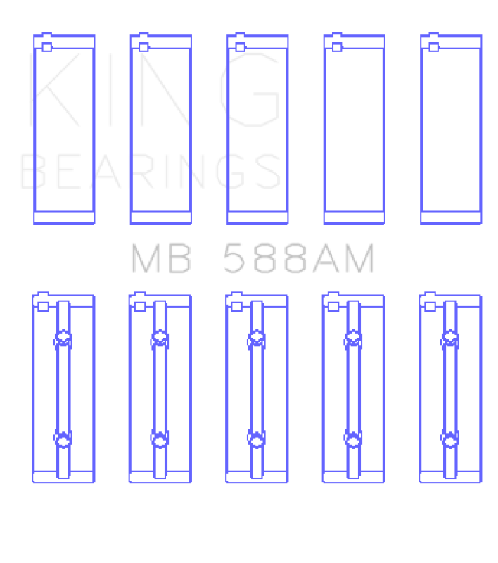 King Engine Bearings Renault C1E/E7F/K7J/C1J/C6J (Size +0.50mm) Main Bearing Set