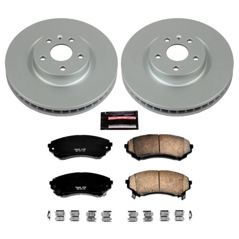 Power Stop 08-14 Cadillac CTS Front Z17 Evolution Geomet Coated Brake Kit PowerStop