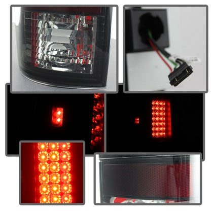 Spyder Ford F150 side 97-03/F250 Super Duty 99-07 LED Tail Lights Blk Smke ALT-YD-FF15097-LED-BSM SPYDER