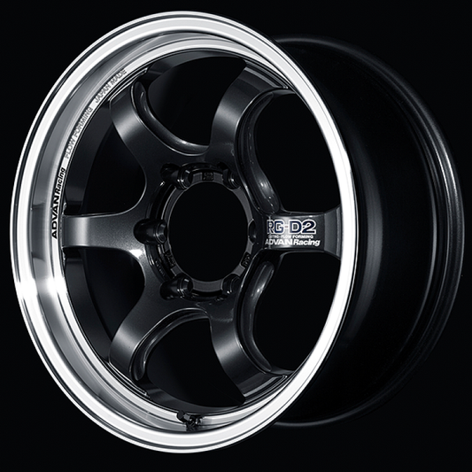 ADVAN Racing RG-D2 17x8 +20 6x139.7 Wheel - Machining & Black Gunmetallic - YAT7G20KMBG