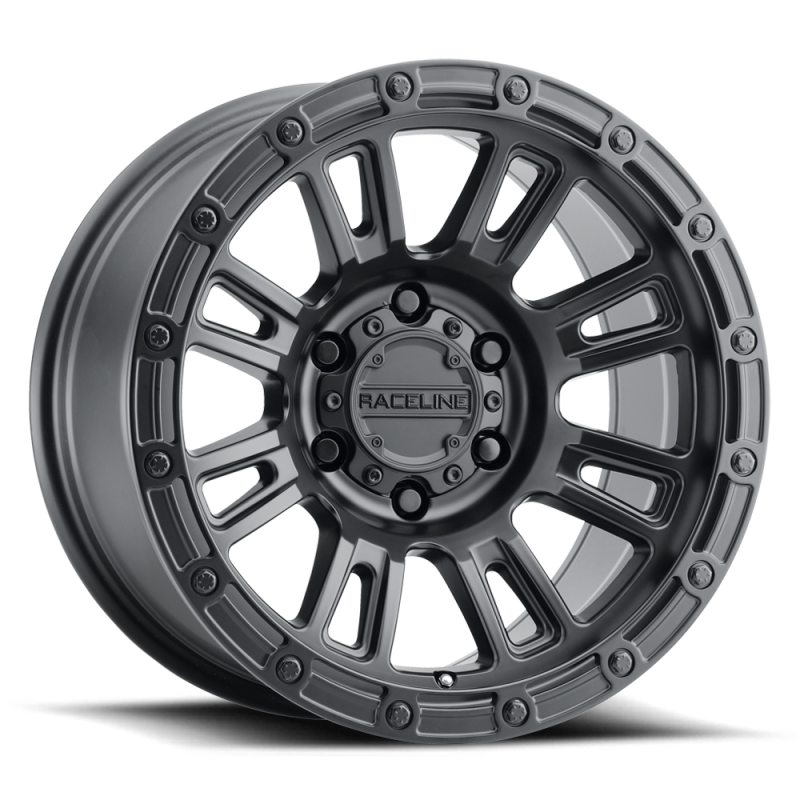 Raceline 956B Compass 17x8.5in / 5x127 BP / 0mm Offset / 78.1mm Bore - Satin Black Wheel