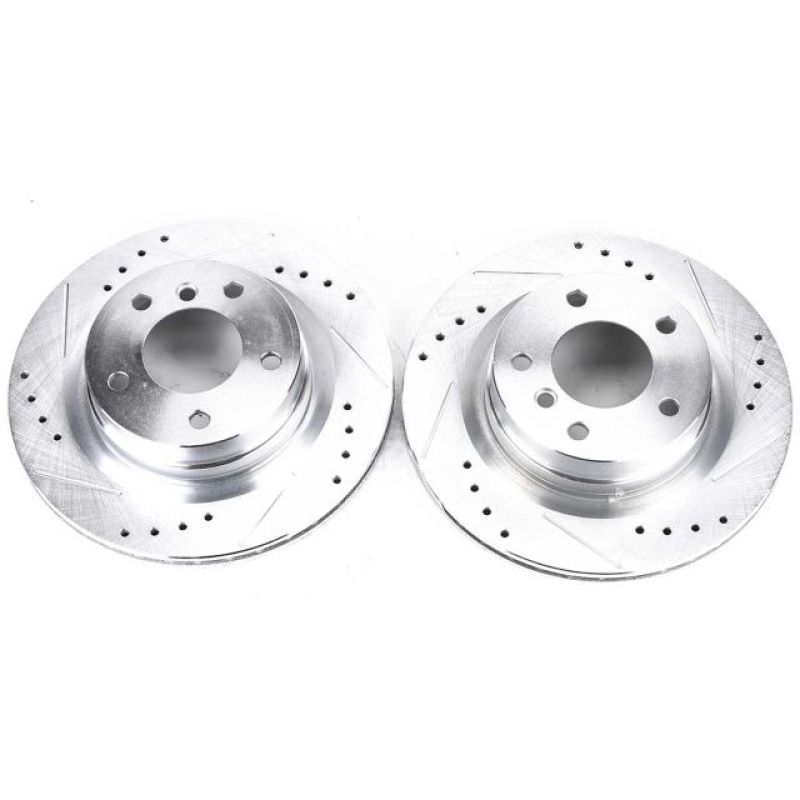 Power Stop 2006 BMW 325i Rear Evolution Drilled & Slotted Rotors - Pair PowerStop