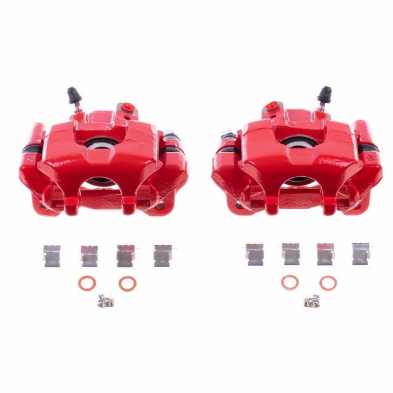 Power Stop 05-10 Scion tC Rear Red Calipers w/Brackets - Pair PowerStop