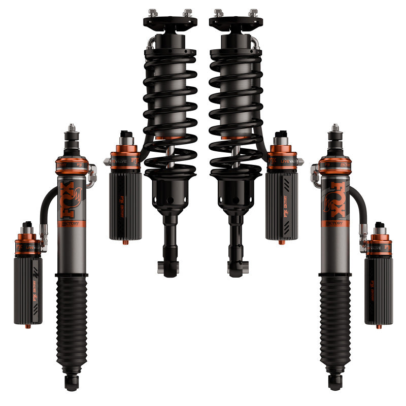 Fox 24-26 Toyota Land Cruiser 3.2 Factory Race Live Valve Front & Rear Coilovers (2-3in F / 0-2in R)