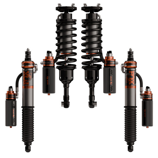 Fox 25-26 Toyota 4Runner 3.2 Factory Race Live Valve Front & Rear Coilovers (2-3in F / 0-2in R)
