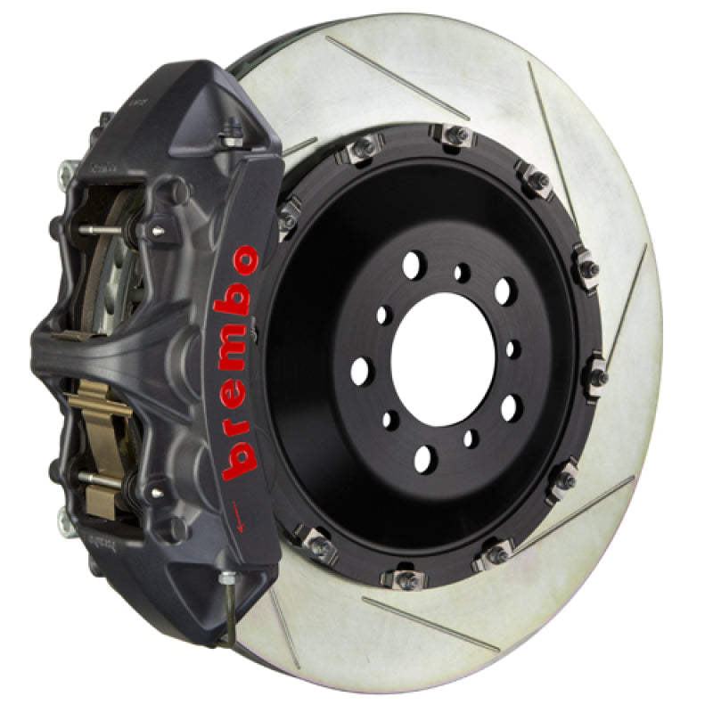 Brembo 2023 Volkswagen Tiguan R (Mk2) Front GTS BBK 6-Piston 405x34 2-Piece Rotors Slotted - Black H Brembo