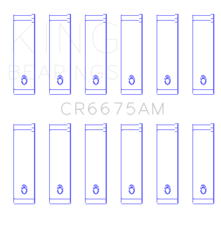 King Engine Bearings Chrysler 3.3/3.8 V6 (Size +0.25mm) Connecting Rod Bearing Set King Engine Bearings