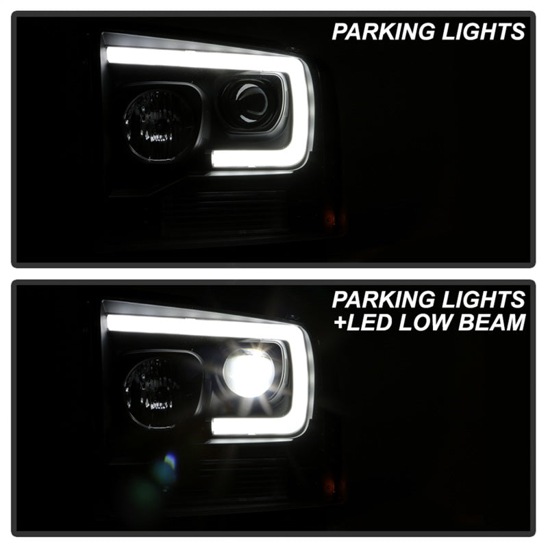 Spyder 05-07 Ford F250/350/450 Super Duty Projector LED Black PRO-YD-FS05V2PL-BK SPYDER