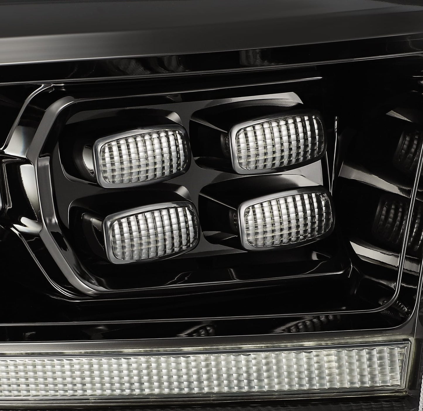 AlphaRex 09-18 Ram Truck PRO-Series (5th Gen 2500 Style) Projector Headlights Alpha-Black - 880524 AlphaRex