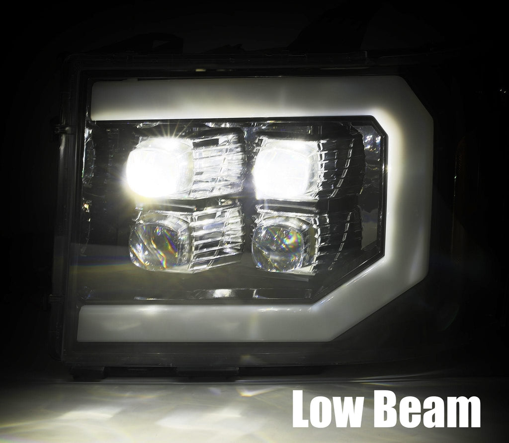 AlphaRex 07-13 GMC Sierra NOVA-Series LED Projector Headlights Jet Black - 880608