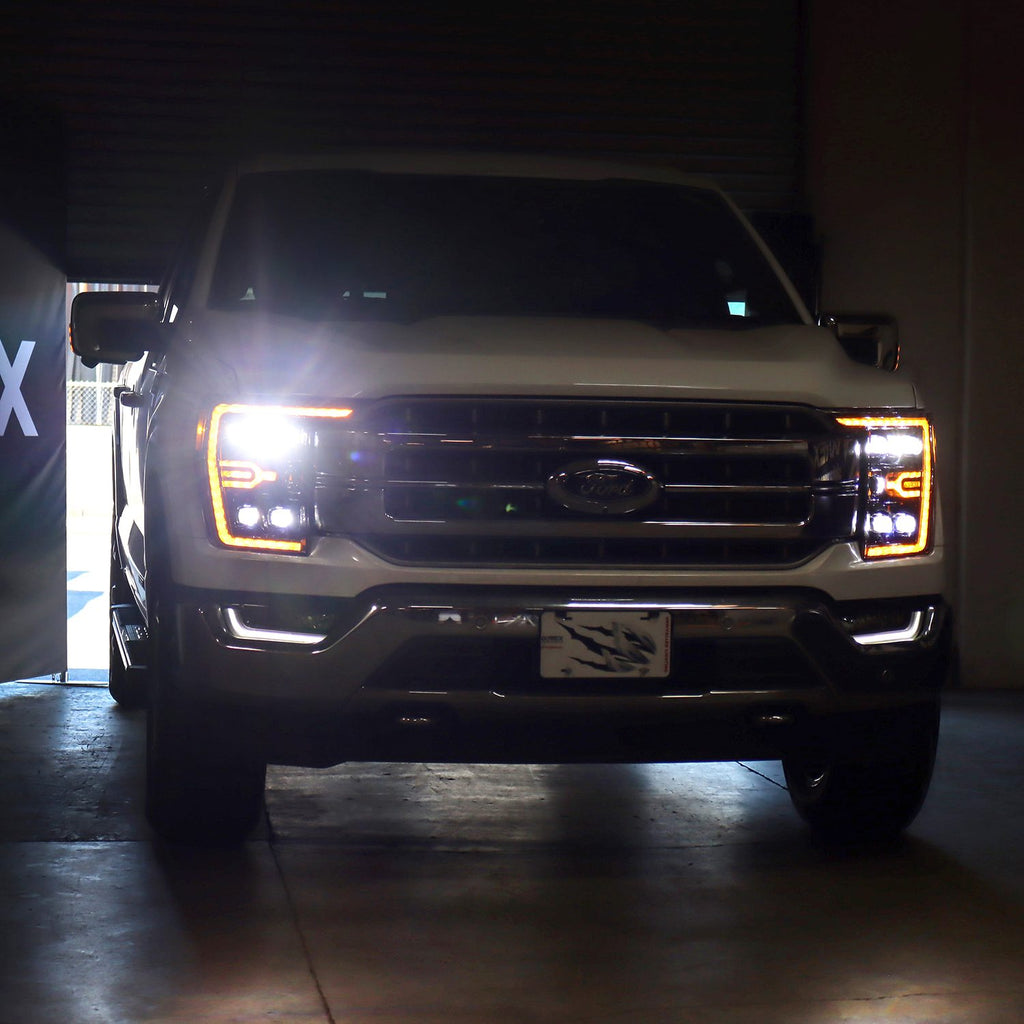 AlphaRex 21-23 Ford F150 / 21-23 Ford F150 Raptor NOVA-Series LED Projector Headlights Black - 880137 AlphaRex