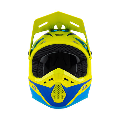 Answer 26 AR1 Mototown Helmet Matte Hyper Acid/Cyan/Dark Blue - Small