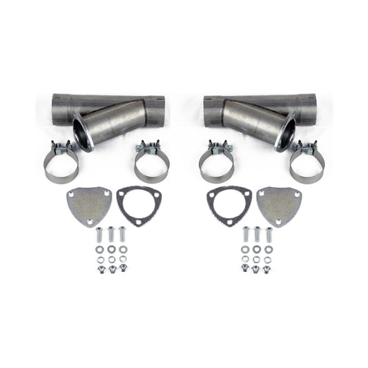 Granatelli 2.5in Aluminized Mild Steel Manual Dual Exhaust Cutout w/Slip Fit & Band Clamps Granatelli Motor Sports