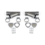 Granatelli 2.25in Aluminized Mild Steel Manual Dual Exhaust Cutout w/Slip Fit & Band Clamps