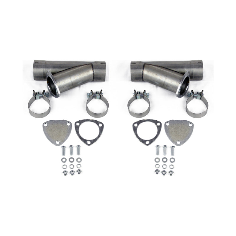 Granatelli 3.0in Aluminized Mild Steel Manual Dual Exhaust Cutout w/Slip Fit & Band Clamps Granatelli Motor Sports
