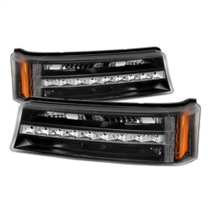 Xtune Chevy Silverado 03-06 / Avalanche 02-06 LED Bumper Lights Black CBL-JH-CS03-LED-BK SPYDER