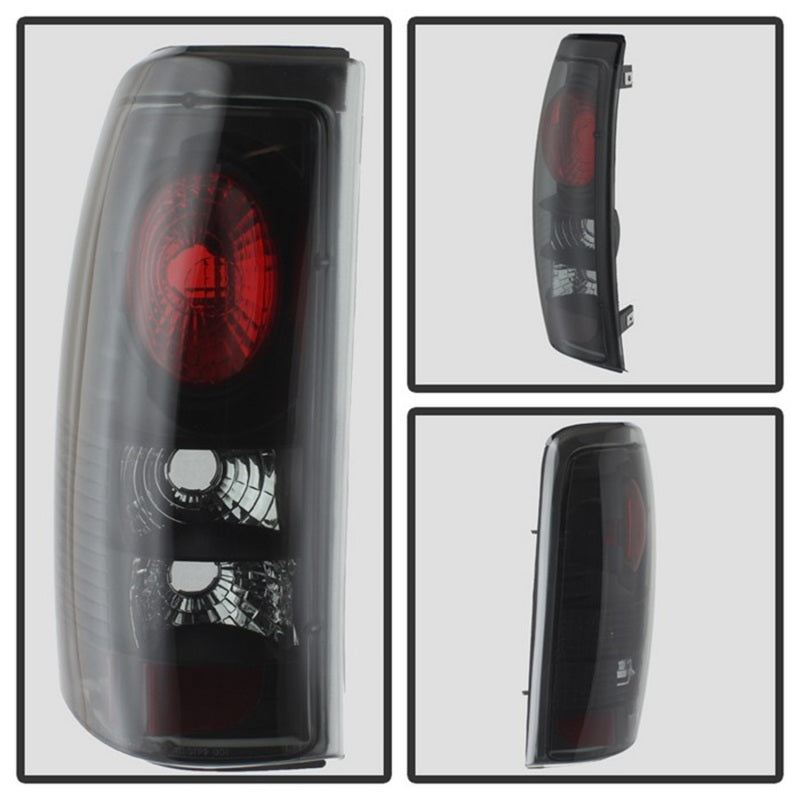 Spyder Chevy Silverado 1500 99-02 (Not Fit Stepside) Euro Style Tail Lights Blk Smke ALT-YD-CS99-BSM SPYDER