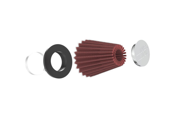 K&N Universal Chrome Filter 2.063in Flange ID x 3.5in Base OD x 2in Top OD x 4in H K&N Engineering