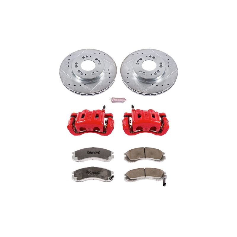 Power Stop 97-04 Mitsubishi Diamante Front Z26 Street Warrior Brake Kit w/Calipers PowerStop