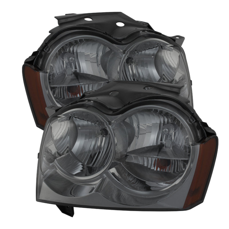 Xtune Jeep Grand Cherokee 05-07 Crystal Headlights Smoke HD-JH-JGC05-AM-SM SPYDER