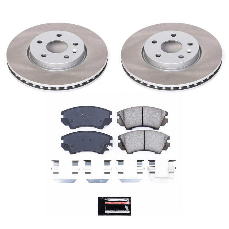 Power Stop 10-11 Saab 9-5 Front Semi-Coated Rotor Kit PowerStop