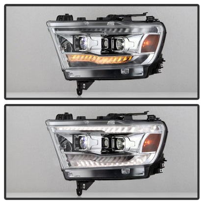 Spyder Dodge Ram 19-20 Halogen Model Only Projector Headlights Chrome PRO-YD-DR19HALAP-SEQ-C SPYDER