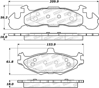 StopTech Premium Ceramic Brake Pads - 308.02190 Stoptech