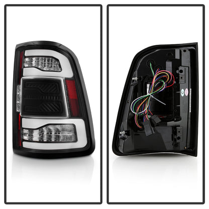 Spyder Dodge RAM 1500 19-21 Factory LED Model LED Tail Lights - Red Clear ALT-YD-DR19LED-SEQ-BK SPYDER