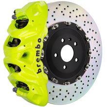 Load image into Gallery viewer, Brembo 15-18 M3 (CC Brake Equipped) Fr GT BBK 6 Pist Cast 405x34 2pc Rotor Drilled- Fluo. Yellow